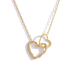Collar con colgante de anillo de oro de 18 quilates de acero inoxidable para mujer, cadena de clavícula versátil, diseño de novedad transfronterizo - Product Image 5