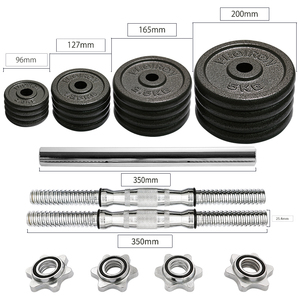 Solid Iron <b>Dumbbell</b> and Set Adjustable 2 in 1 Weight Training Equipment for Home Gym Fitness for Men - Product Image 2
