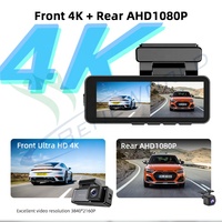 Caméra embarquée DVR 3,2 pouces avec double objectif avant et arrière, 4G GPS, Wi-Fi, boîte noire de voiture, contrôle par application, caméra embarquée de voiture