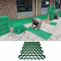 Système de Grille de Stabilisation du Gazon en PEHD 19,7 po x 19,7 po pour Terrasses, Parking et Renforcement du Revêtement Végétal - Modèle Économique