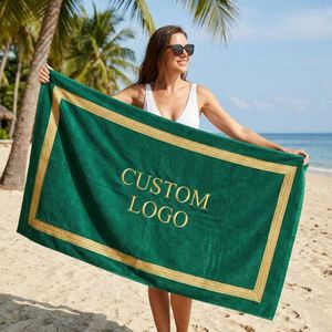 Summer Quick Dry Sand Free Lightweight Microfiber Custom Print Rectangle <b>Large</b> Suede Beach <b>Towels</b> - Product Image 1