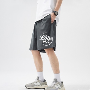 Premium 100% Cotton Men's Casual Shorts 380G Heavyweight Fabric in <b>Neutral</b> Tones High Quality Men's Shorts - Product Image 4