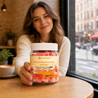 Gummies sans soja, sans noix, 60 unités, 90, 120, en bouteille, en pot, en sachet, en pack de voyage, au goût délicieux, enrichies en Calcium, Magnésium, Zinc, pour la consommation en déplacement