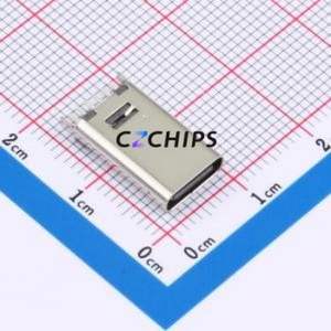 TYPE-C 6P LCH13.7 108 USB Connector Through hole Component (THT) Connector Type-C Female Through Hole 6P - Product Image 1