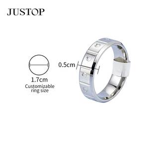 Anillo unisex de acero inoxidable con baño de oro, resistente al agua, hipoalergénico, para hombre, diseño de joyería de moda, OEM/OEM. - Product Image 5