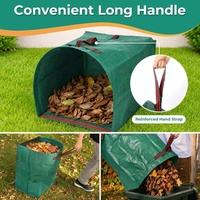 Sac à feuilles de jardin pliable semi-circulaire imperméable réutilisable en matériau PP pour la collecte des feuilles de pelouse et de piscine