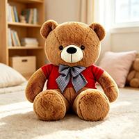 Ours en peluche personnalisé OEM ODM à faible MOQ avec bonnet de Père Noël, jouet en peluche mignon et doux pour cadeaux de fêtes
