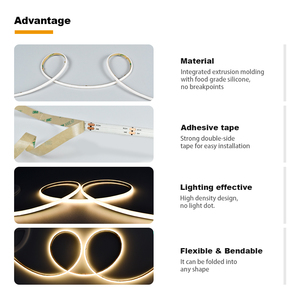 Tira de Luz LED Flexible SOB de Alto CRI 90, DC24V, 320LEDs/M, IP20, 2700K-6000K, Cambio de Color, para Iluminación Interior del Hogar y Comercial - Product Image 3