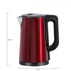For <b>Kettle</b> Automatic Shut-off <b>Temperature</b> <b>Control</b> Cordless Outdoor Use 1500W 2.5 Litros 220V Red Double Household Elect - Product Image 1
