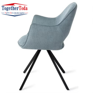 Chaise de salle à manger pivotante et rotative moderne au design nordique, élégante pour la maison, avec pieds en métal, rotation à 180 degrés - Product Image 4