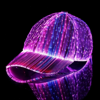 Casquette de baseball LED à 7 couleurs changeantes avec fibre optique, casquette lumineuse pour la danse, la course nocturne, le hip-hop, chapeau clignotant