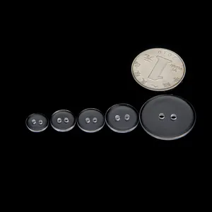Supplier direct sales resin plastic sewing 2-hole or 4-hole shirt transparent plastic clothing buttons buttons for clothing