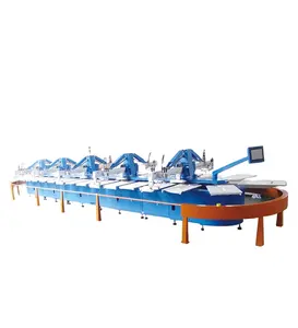 High Production Multiple Working Station Precision Position Serigraphy Printing Machine