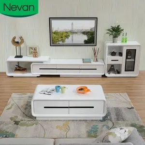 Casa móveis 2020 designer simples de madeira moderno branco alto brilho tv estande para sala de estar