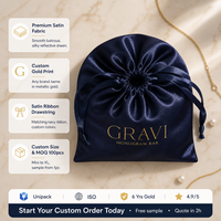 Sac d'emballage pour mèches de cheveux en satin imprimé avec logo personnalisé 30*40cm, pochette réutilisable en satin de soie pour chaussures, vêtements et chapeaux