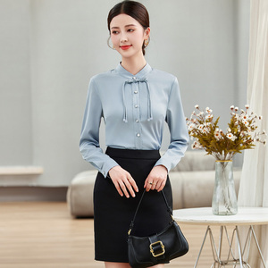 Chemise de travail pour femme de haute qualité, couleur unie, mode bureau, formelle, vente en gros, hôtel, chemise basique - Product Image 5
