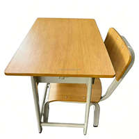 Ensemble de chaises et de bureau d'école pour un seul étudiant au design moderne, meubles en bois contreplaqué pour salle de