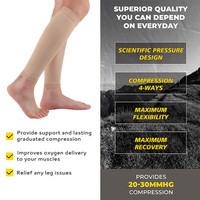 Manchons de compression graduelle pour mollets 23-32 mmHg pour hommes et femmes