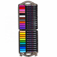 Marqueurs d'art à pointe fine en acrylique, 24-36 couleurs, ensemble de stylos pinceaux à tête unique pour étudiants en art, cadeau promotionnel