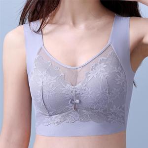 Soutien-gorge sans fil confortable grande <span class=keywords><strong>taille</strong></span> pour femme, couvrance totale, bonnets profilés sans armatures, design invisible, avec nœud, pour un excellent maintien des poitrines généreuses - Product Image 2