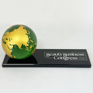 Personalizar oro plata cobre palabra Mapa Verde cristal globo con Base negra cristal tierra escultura bola - Product Image 2