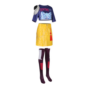 Conjunto de Disfraz de Cosplay de Mila para Mujer Adulta, Estilo Anime, Top, Falda, Leggings, Atuendo Completo - Product Image 3