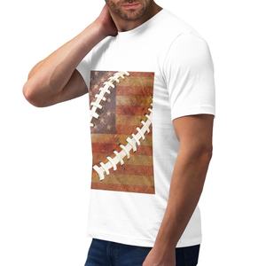 卸売格安アメリカンフットボールジャージーラグビージャージー男性女性青年2Dフロントパネルカスタマイズ純綿白Tシャツ - Product Image 4