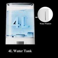 RUNAL Humidificateur d'air à ultrasons intelligent 4L avec minuterie pour la maison et la maison, à vapeur froide et chaude, avec grand brouillard, à remplissage par le haut