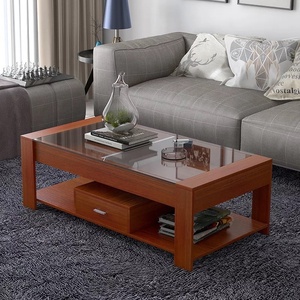 Hölzerne moderne Wohn-Esszimmer möbel <span class=keywords><strong>Set</strong></span> Wohnzimmer Glas Display TV-Schränke Seite Couch tische - Product Image 2