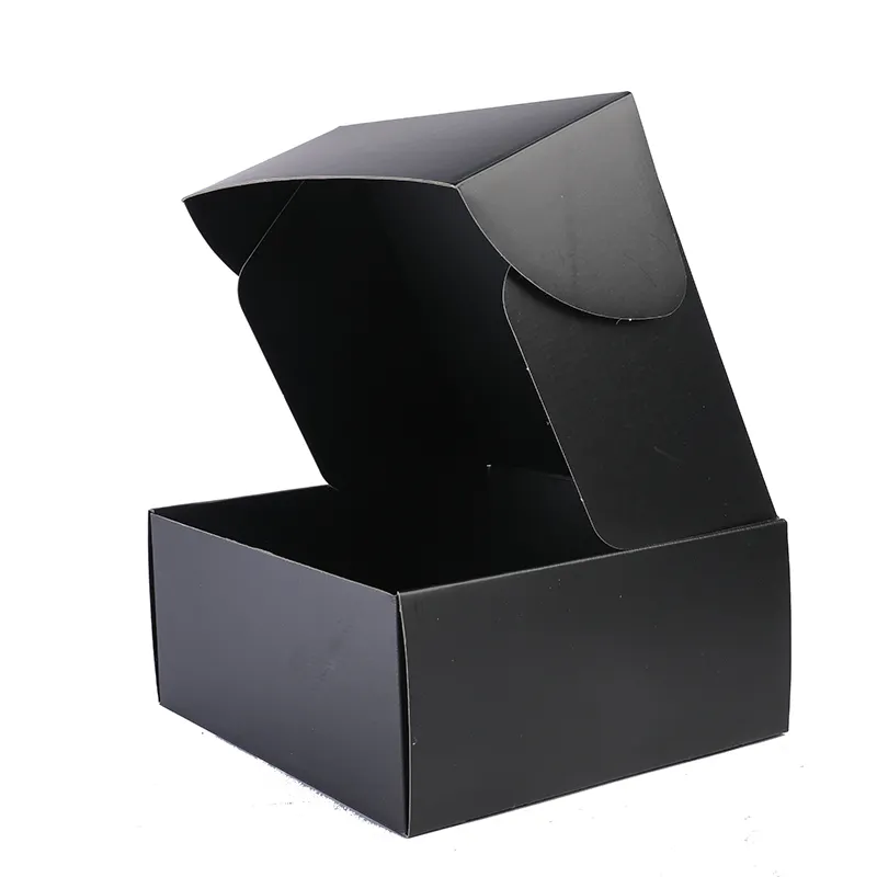 Boîtes postales noires de carton de papier dur d'emballage de cadeau de haute qualité pour l'emballage