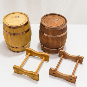 Haute qualité 1-20 litres fabriqués à la main chêne vieillissement whisky bière vin baril en bois pour le vin - Product Image 3