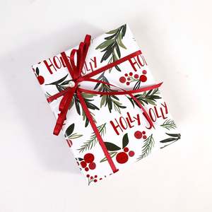 New Design <b>Christmas</b> Printed Disposable Coated Silicone Virgin Gift <b>Wrapping</b> <b>Paper</b> Set 43x300cm 3 <b>Rolls</b> a Set - Product Image 1