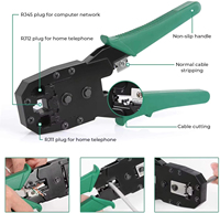 Kit d'outils de réseau multifonctionnel Portable testeur de câble Ethernet connecteur de fil dénudeur Cutter sertissage outillage ensemble pièces de télécommunications