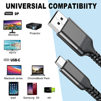 Câble USB-C vers DisplayPort 4K 30Hz pour Ordinateur, Téléviseur, Caméra, Tablette, Projecteur