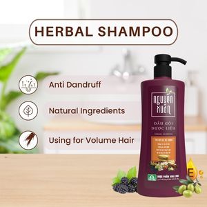 Shampooing gel à base de plantes Nguyen Xuan - Nourrissant, lissant, régulateur de sébum, prévention de la chute des cheveux, hydratant pour tous les types de cheveux - Product Image 4