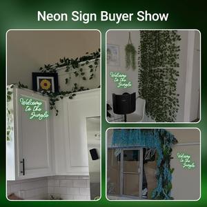 Letrero Luminoso de Neón con la Palabra 'Welcome to the Jungle', LED Verde, Alimentado por USB, Decoración de Pared Impermeable para Bodas, Bares, Entrada de Casa, Porche - Product Image 6