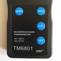 Thermomètre numérique de laboratoire scientifique, de type K tm 6801, avec couple en acier inoxydable,