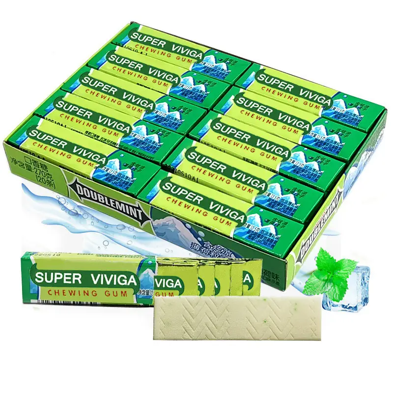 Factory Custom Field Mint Flavor Packed Chewing Gum Bubblegum Candies