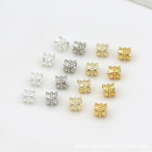 <b>Flower</b> Shape Bead Caps 14K Gold Plated Copper For <b>Bracelet</b> Making Jewelry Findings DIY Accessories Silver Gold White Gold - Product Image 3