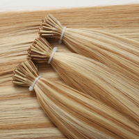 Extensions de cheveux humains russes 100 % naturels pré-collés à la kératine (I-Tips), double épaisseur, cuticules alignées, vente en gros