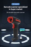 Lecteur de codes-barres portable 2D sans fil pour codes QR, scanner de prix pour supermarchés, vente en gros d'usine OEM