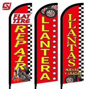 Banderas Personalizadas de Poliéster 100% con Impresión Digital, Banderas de Plumas para Mercado de Carnes, Venta al Por Mayor de Fábrica - Product Image 6