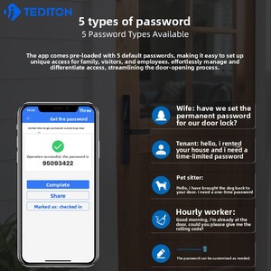 Cerradura Inteligente de Bajo Perfil con Control por Aplicación Tongtong/YoYo, Huella Dactilar, Código y Control Remoto TTLock, la Más Vendida Transfronteriza Directa de Fábrica - Product Image 3