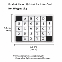 Cartas Mágicas de Predicción del Alfabeto, Truco de Mentalismo, Carta de Predicción de Letras ESP, Juguete de Magia de Cerca para Niños y Adultos