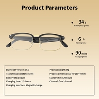 VORMOR Y5 Nouvelles Lunettes Intelligentes avec Traduction IA, Microphone et Haut-parleurs Intégrés, Assistant Vocal Tactile, Prise en Charge de 150 Langues