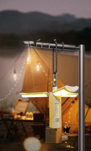 Lámpara de Camping Plegable Portátil, Luz Suave de Gran Cobertura <span class=keywords><strong>con</strong></span> Luz Estroboscópica Roja para Senderismo, Cortes de Energía y Emergencias - Product Image 4