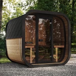 ساونا مكعب حديث 6 أشخاص من hachillilling خشب سبا مع سخان كهربائي تقليدي للاستخدام في الفناء الخلفي للسبا في الهواء الطلق - Product Image 6