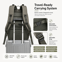 Sac à dos décontracté et étanche pour ordinateur portable, taille personnalisée en pouces, avec port USB, style anglais, multifonctionnel pour l'université, pour femmes et hommes