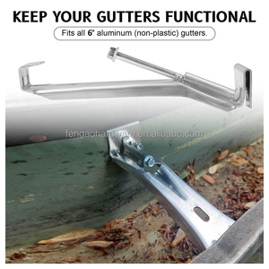 Supports de fixation dissimulés <span class=keywords><strong>pour</strong></span> gouttières de pluie en aluminium revêtu, style K, 5, 6 ou 7 pouces, <span class=keywords><strong>pour</strong></span> toiture – Qualité supérieure et design moderne - Product Image 2