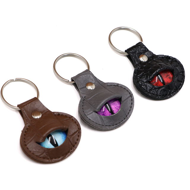 Evil Eye Keychain Bag Charm PU Leather Key Holder Car Brands Keychain With Bead Gifts Good Luck Keychain